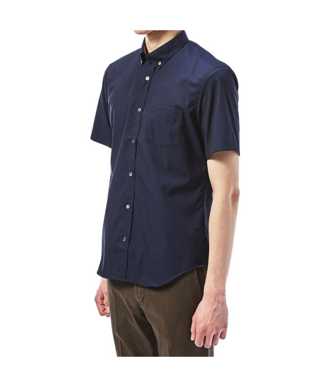 BURBERRY Темно-синяя хлопковая кэжуал рубашка, фото 5