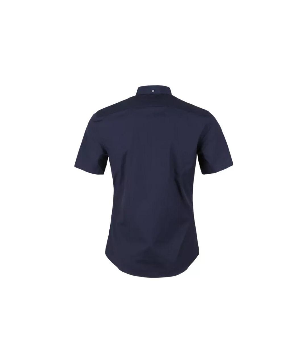 BURBERRY Темно-синяя хлопковая кэжуал рубашка, фото 2