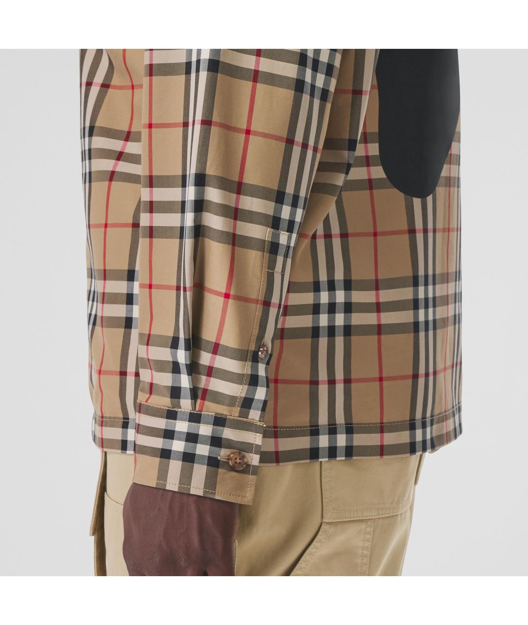 BURBERRY Бежевая хлопковая кэжуал рубашка, фото 5