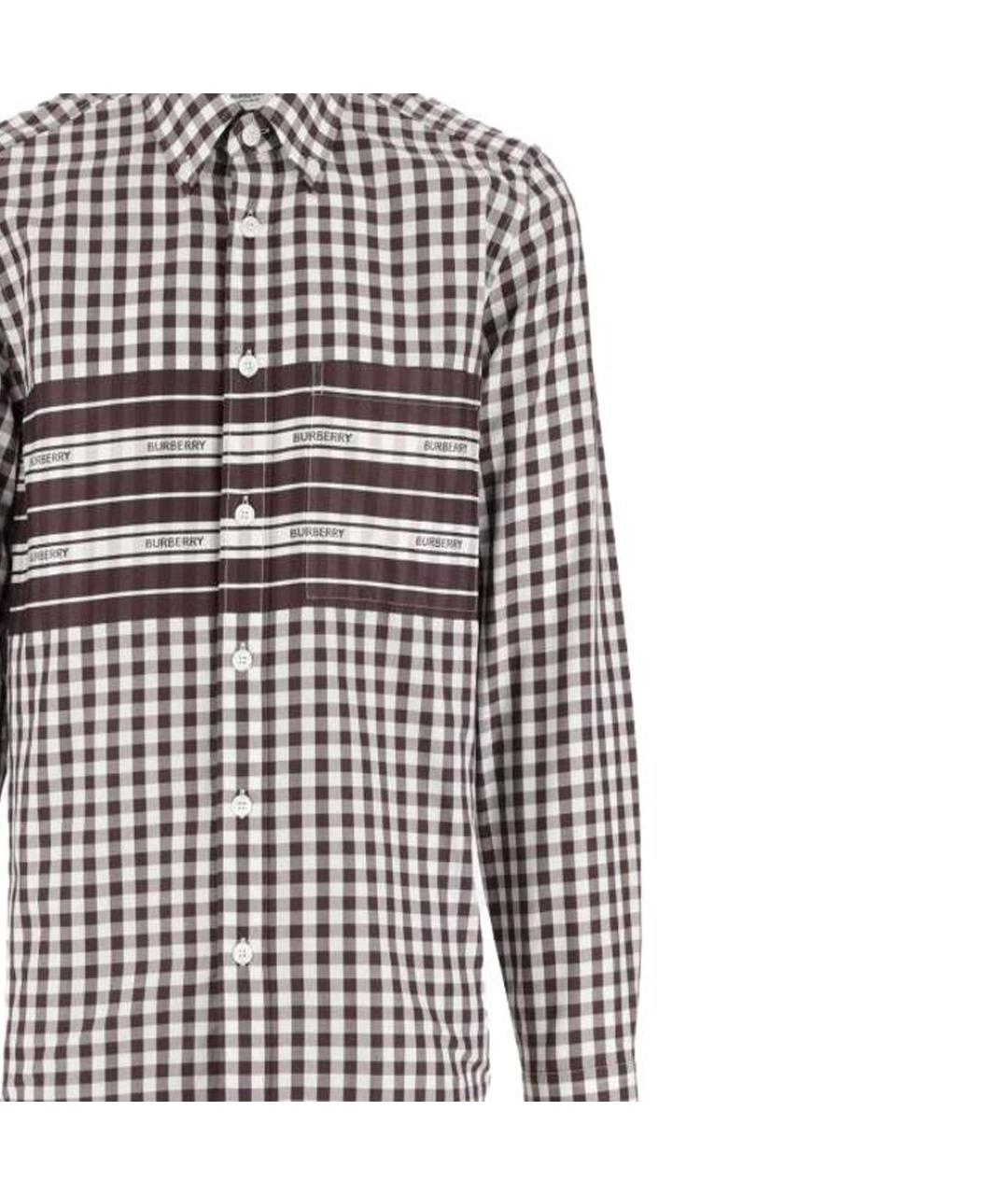BURBERRY Коричневая хлопковая кэжуал рубашка, фото 4