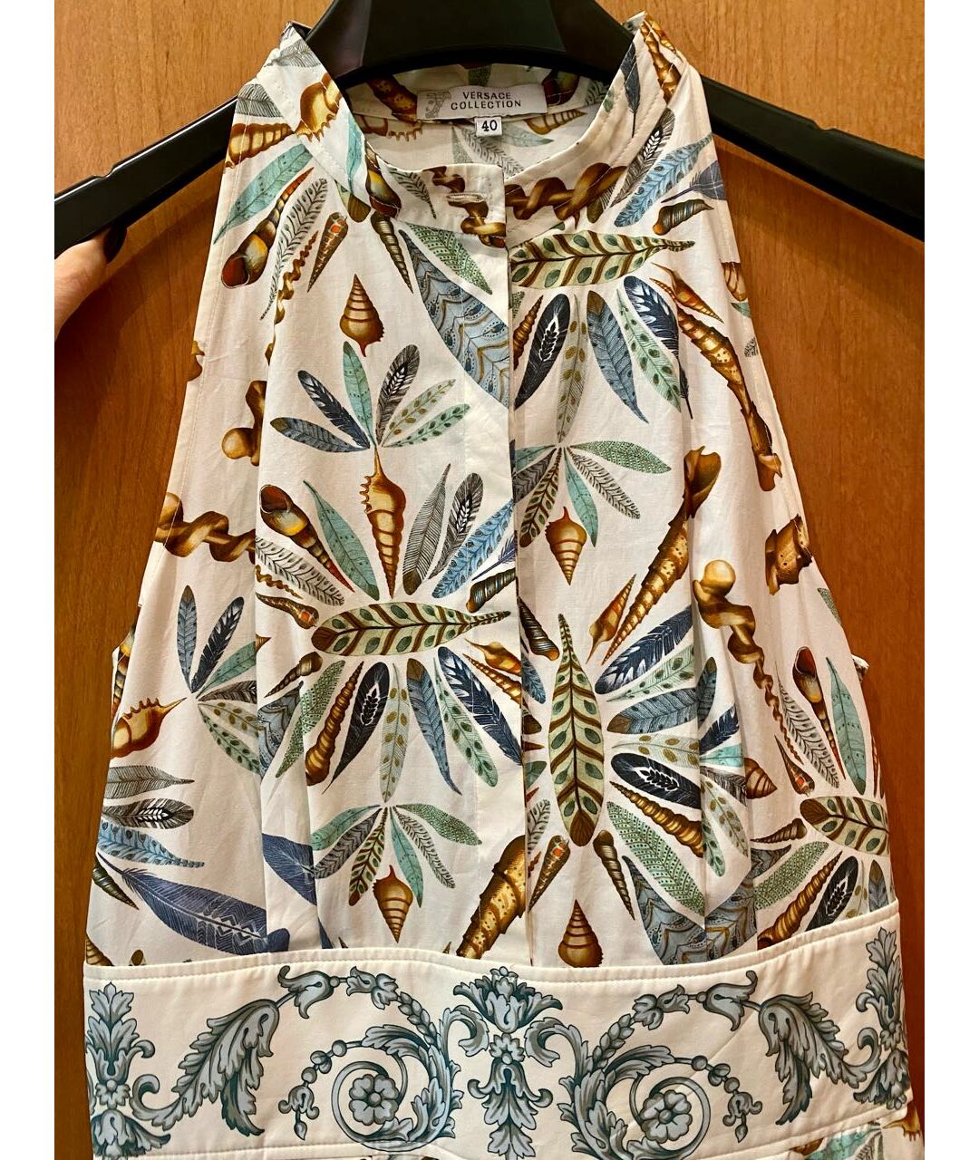 VERSACE COLLECTION Мульти хлопковое повседневное платье, фото 5