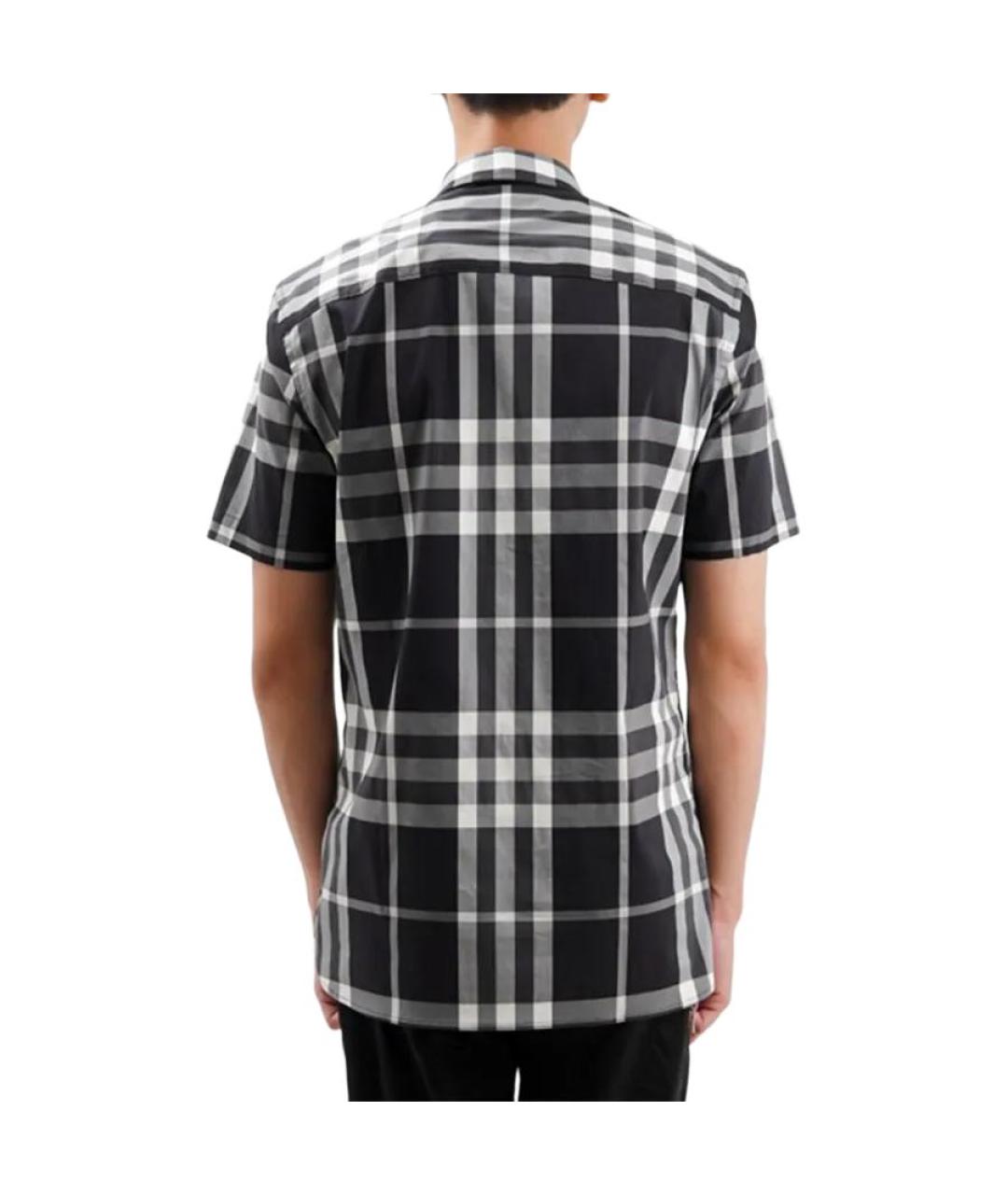 BURBERRY Черная хлопковая кэжуал рубашка, фото 4