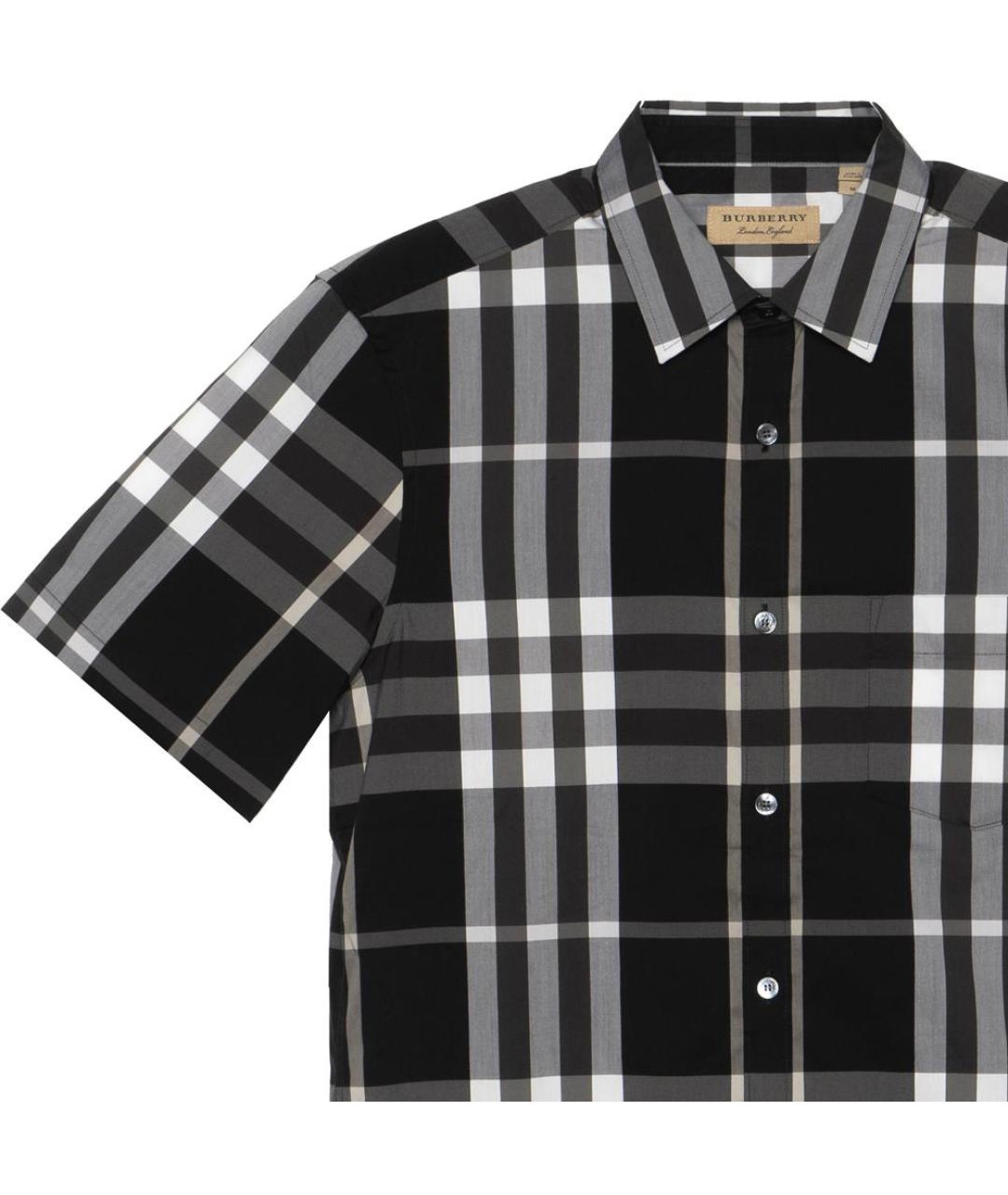 BURBERRY Черная хлопковая кэжуал рубашка, фото 3