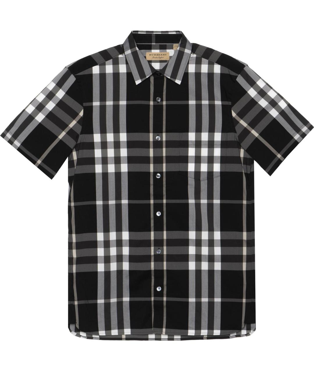 BURBERRY Черная хлопковая кэжуал рубашка, фото 1