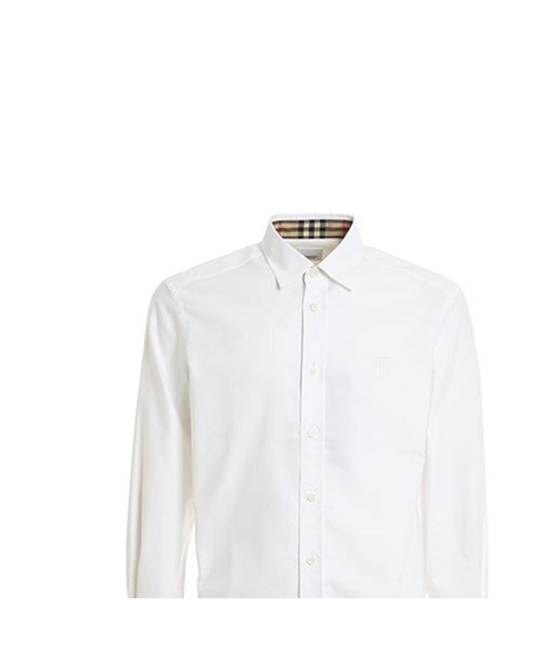 BURBERRY Белая хлопковая классическая рубашка, фото 9