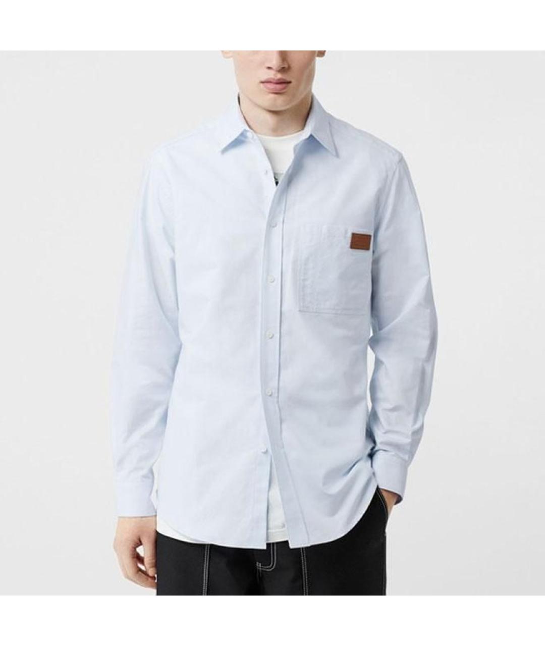 BURBERRY Голубая кэжуал рубашка, фото 5
