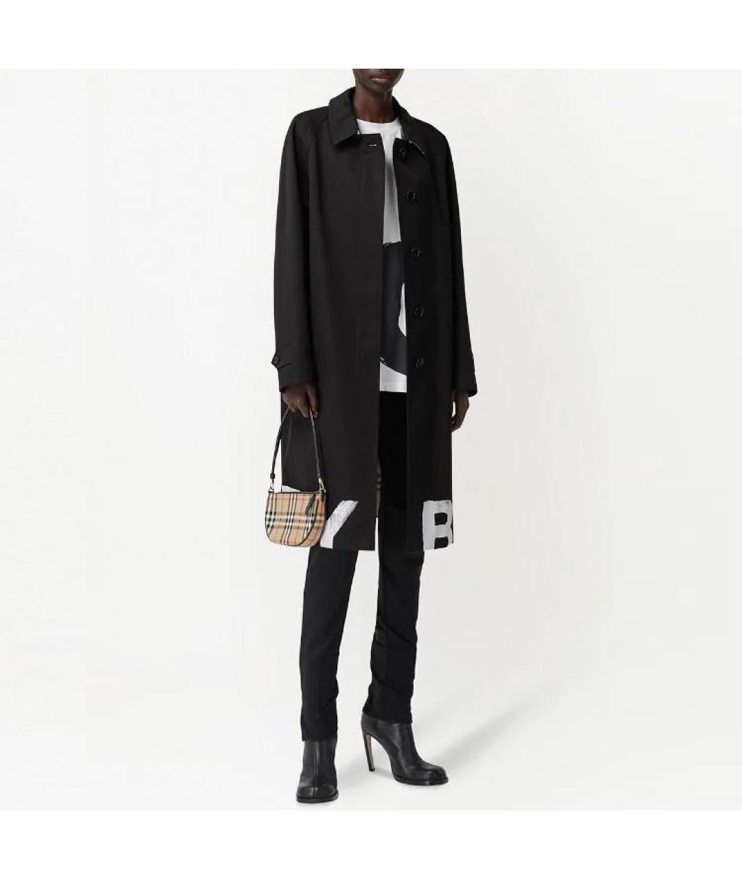 BURBERRY Черное пальто, фото 2