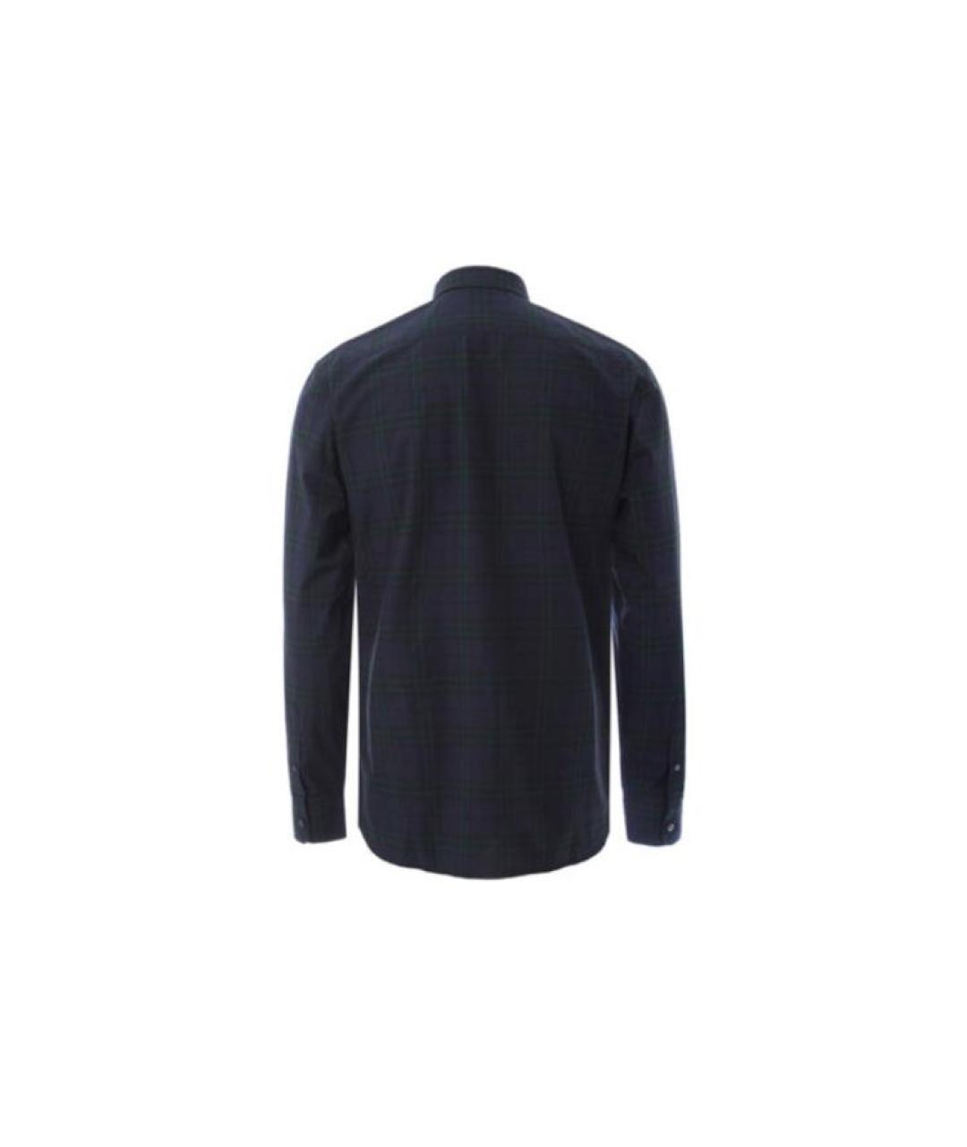 BURBERRY Темно-синяя хлопковая классическая рубашка, фото 2