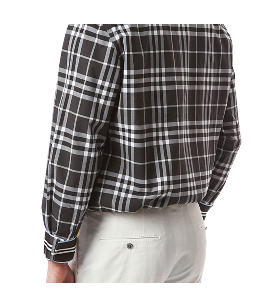 BURBERRY Черная хлопковая кэжуал рубашка, фото 5