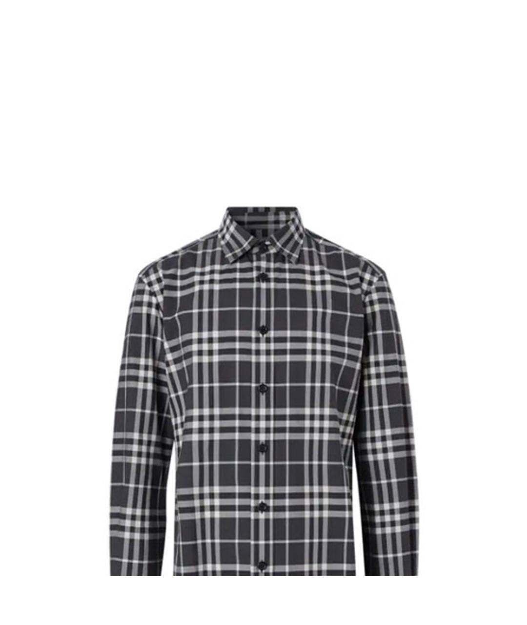 BURBERRY Черная хлопковая кэжуал рубашка, фото 6
