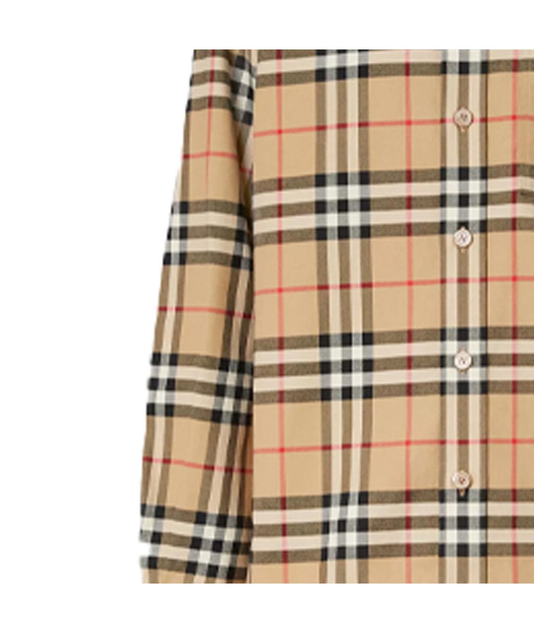 BURBERRY Бежевая хлопковая кэжуал рубашка, фото 6
