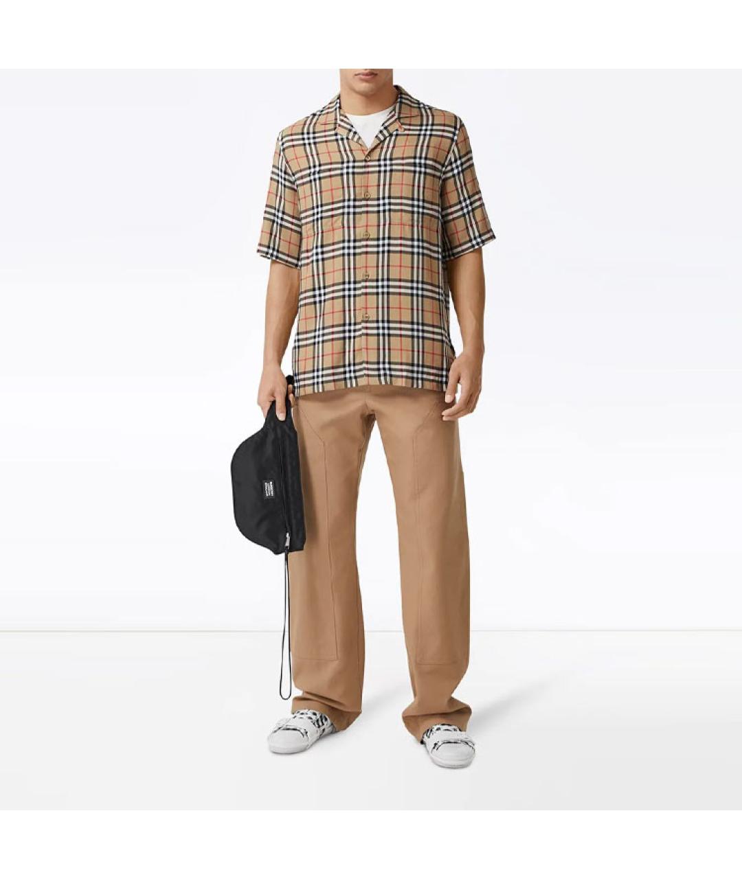 BURBERRY Бежевая хлопковая кэжуал рубашка, фото 3