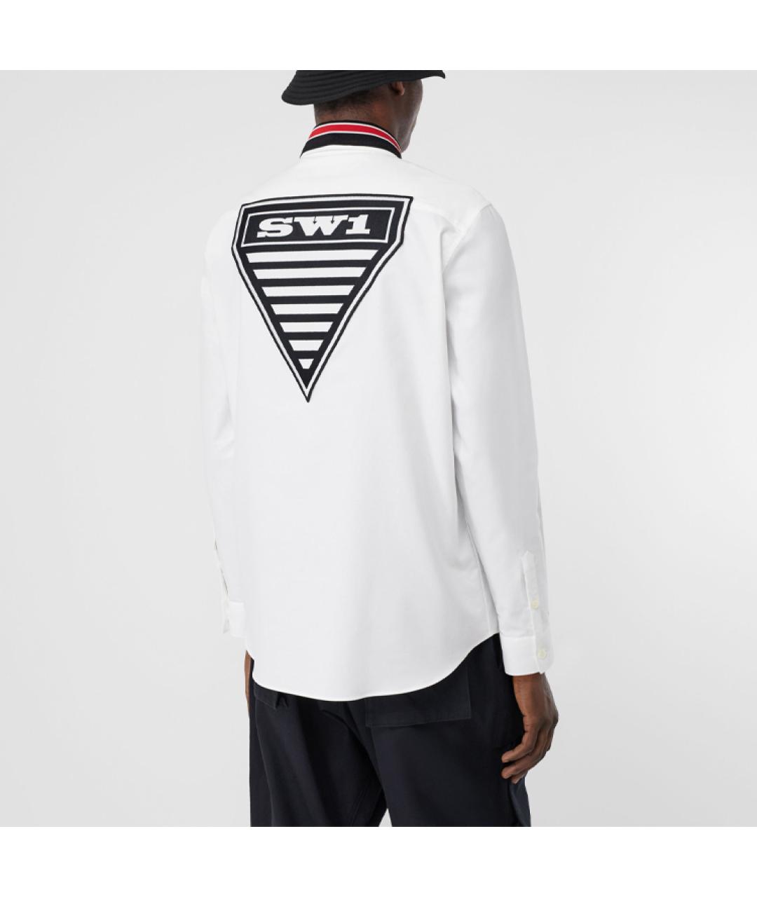BURBERRY Белая хлопковая кэжуал рубашка, фото 4