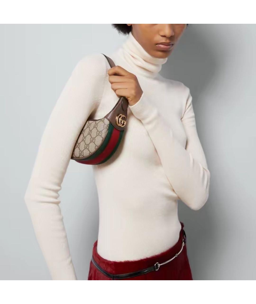 GUCCI Бежевая сумка с короткими ручками, фото 5