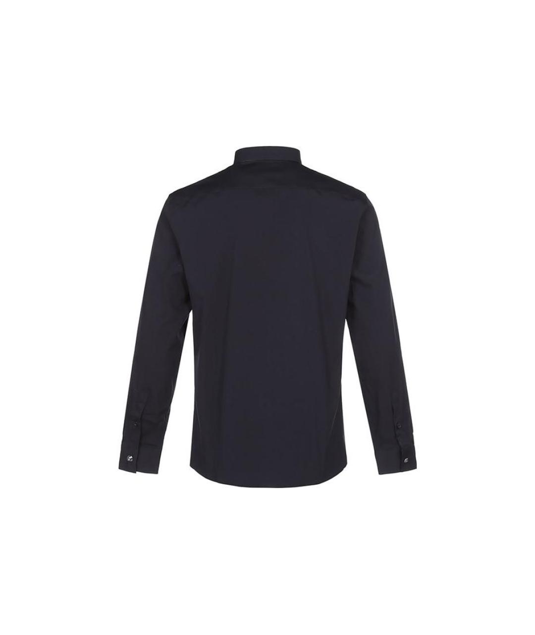 BURBERRY Темно-синяя хлопковая классическая рубашка, фото 2