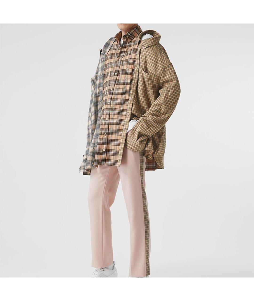 BURBERRY Бежевая хлопковая кэжуал рубашка, фото 4