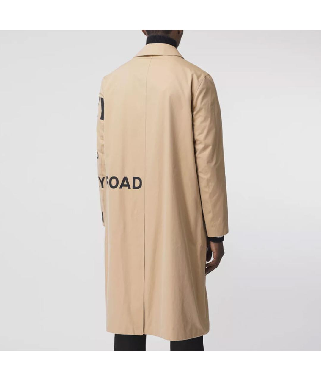 BURBERRY Бежевый хлопковый тренч / плащ, фото 3