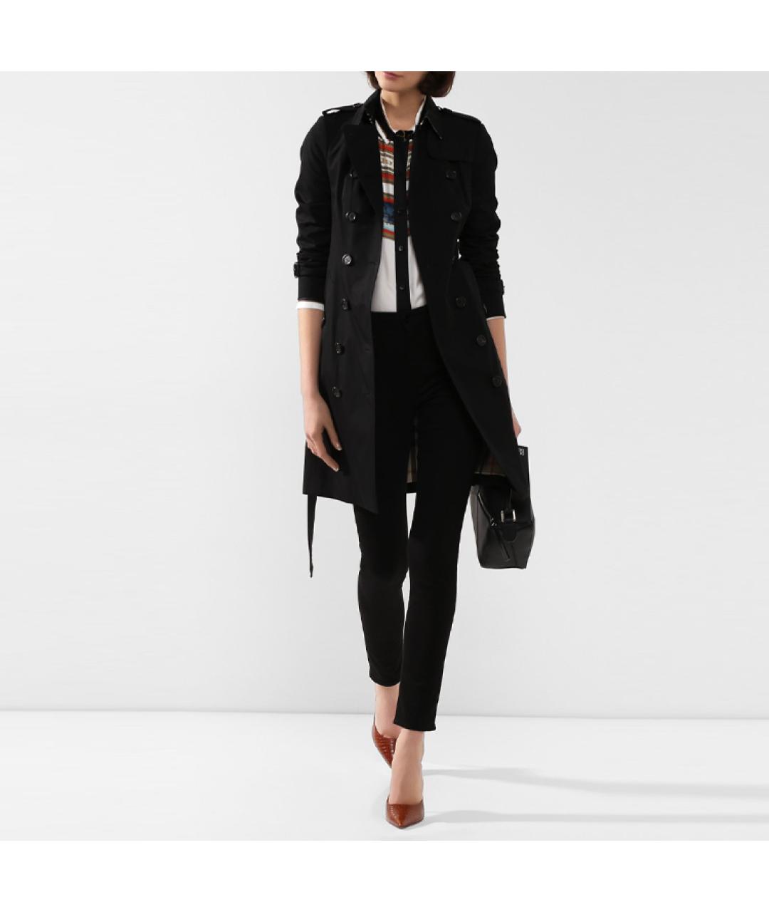 BURBERRY Черное пальто, фото 4