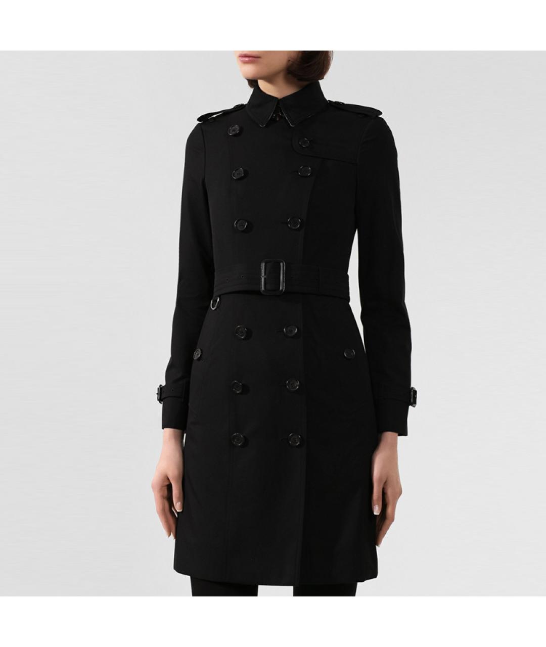 BURBERRY Черное пальто, фото 2