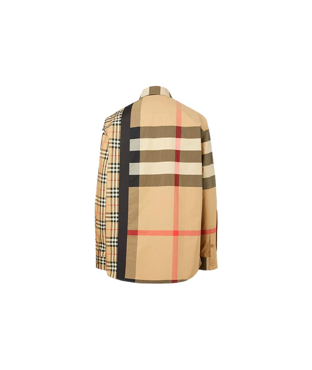 BURBERRY Бежевая хлопковая кэжуал рубашка, фото 2