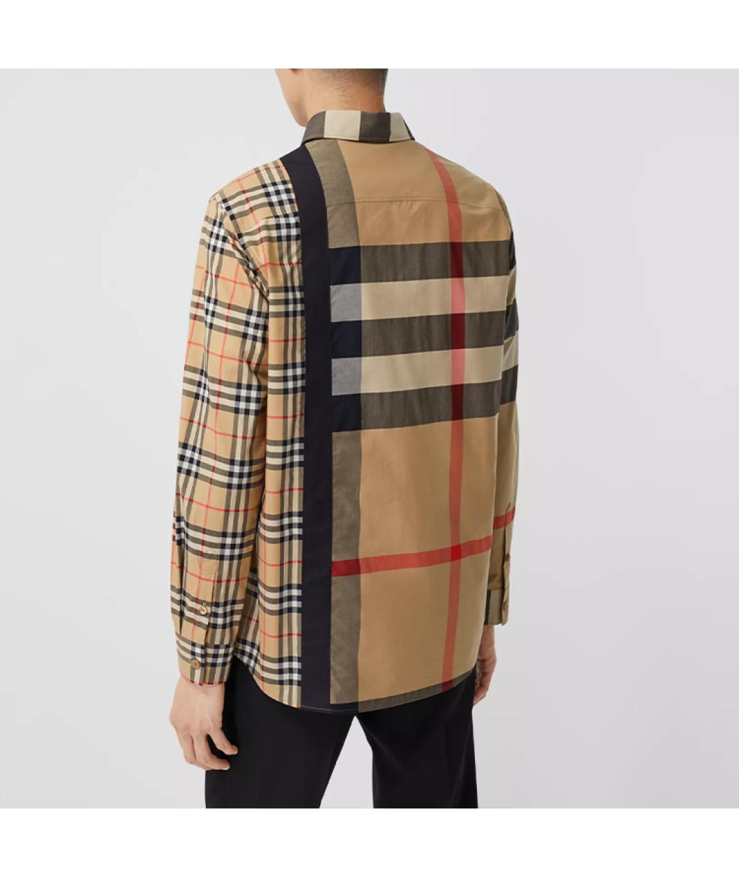 BURBERRY Бежевая хлопковая кэжуал рубашка, фото 4