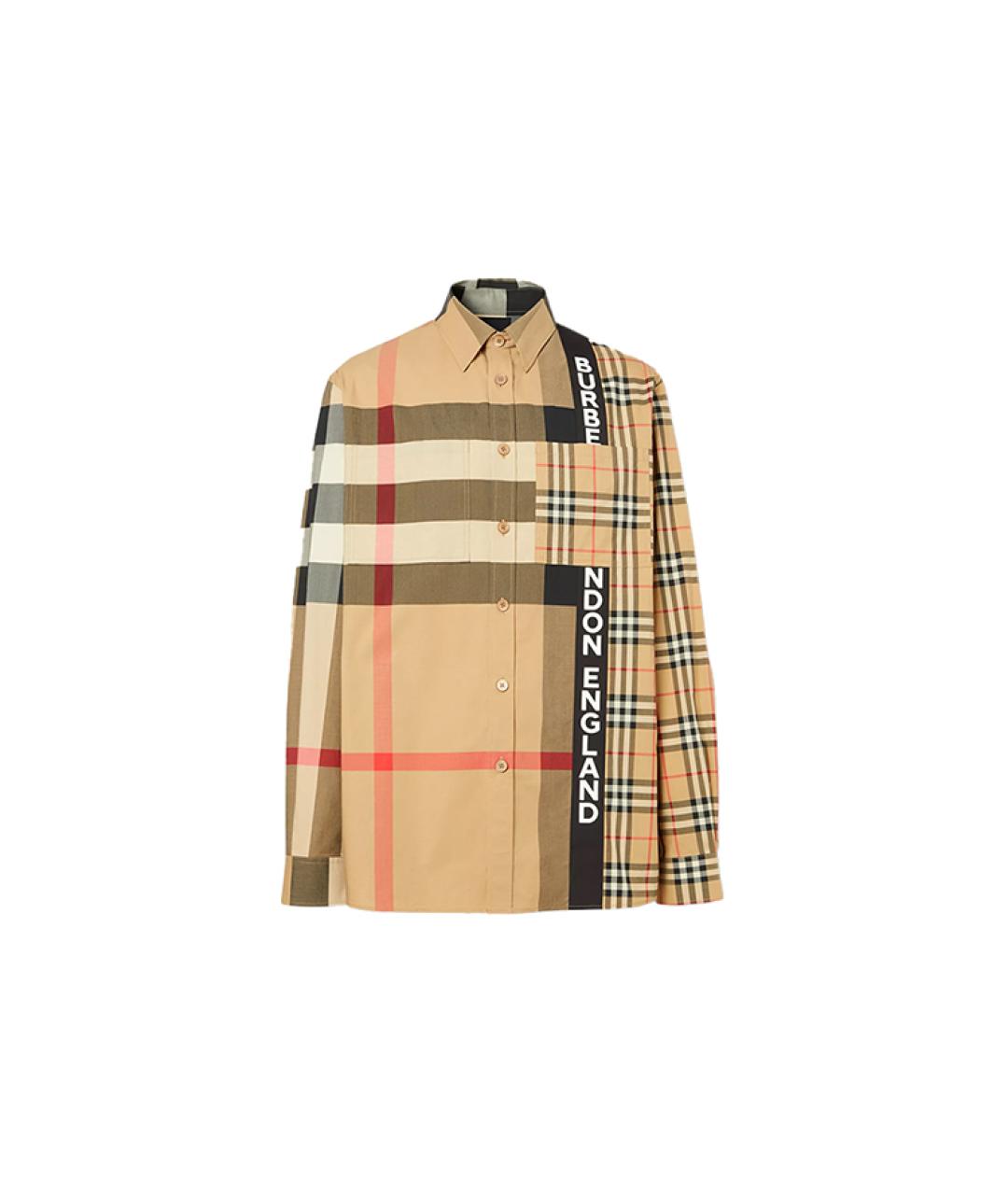 BURBERRY Бежевая хлопковая кэжуал рубашка, фото 7