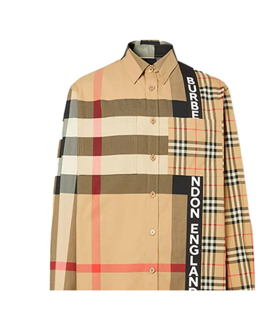 BURBERRY Бежевая хлопковая кэжуал рубашка, фото 6