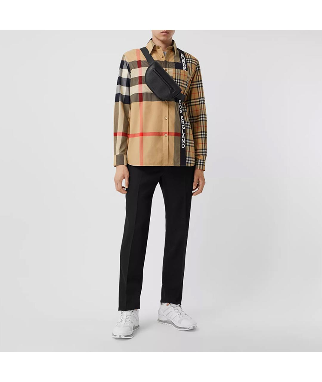BURBERRY Бежевая хлопковая кэжуал рубашка, фото 5