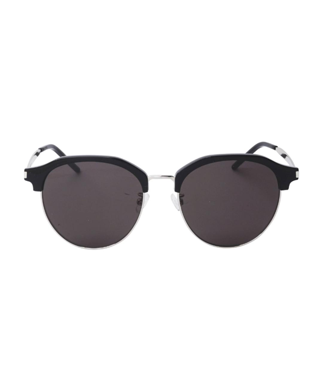 SAINT LAURENT Серебряные металлические солнцезащитные очки, фото 2