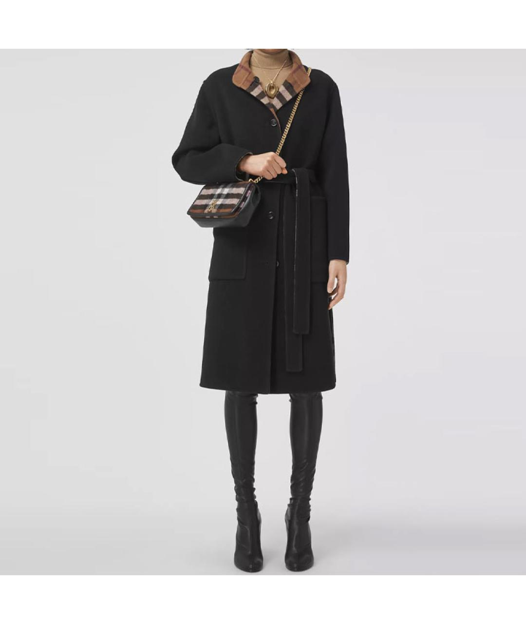 BURBERRY Черное пальто, фото 2