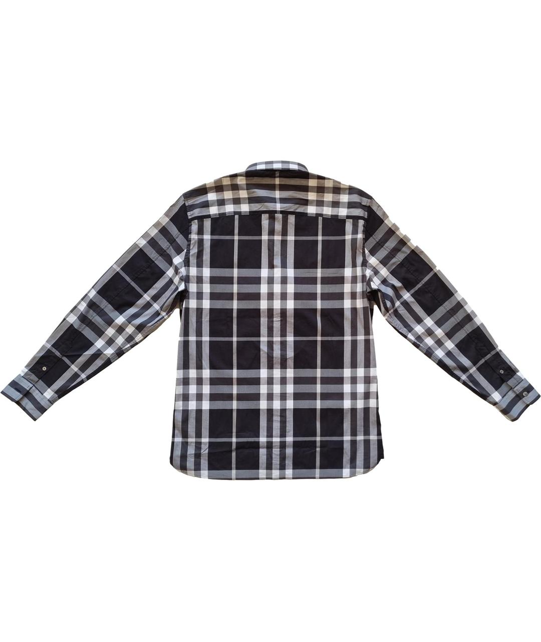 BURBERRY Черная хлопковая кэжуал рубашка, фото 2
