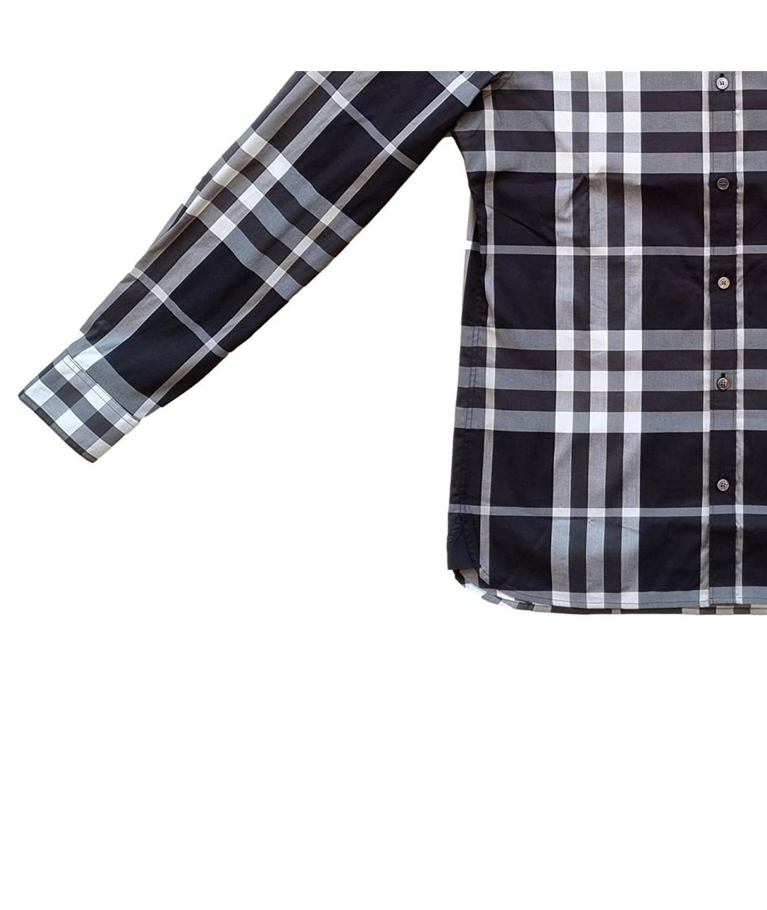 BURBERRY Черная хлопковая кэжуал рубашка, фото 4