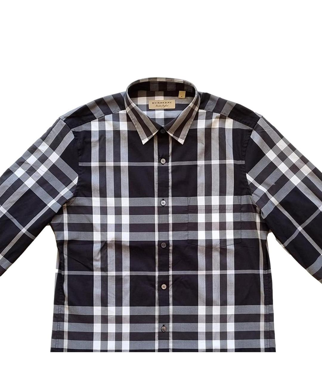 BURBERRY Черная хлопковая кэжуал рубашка, фото 3