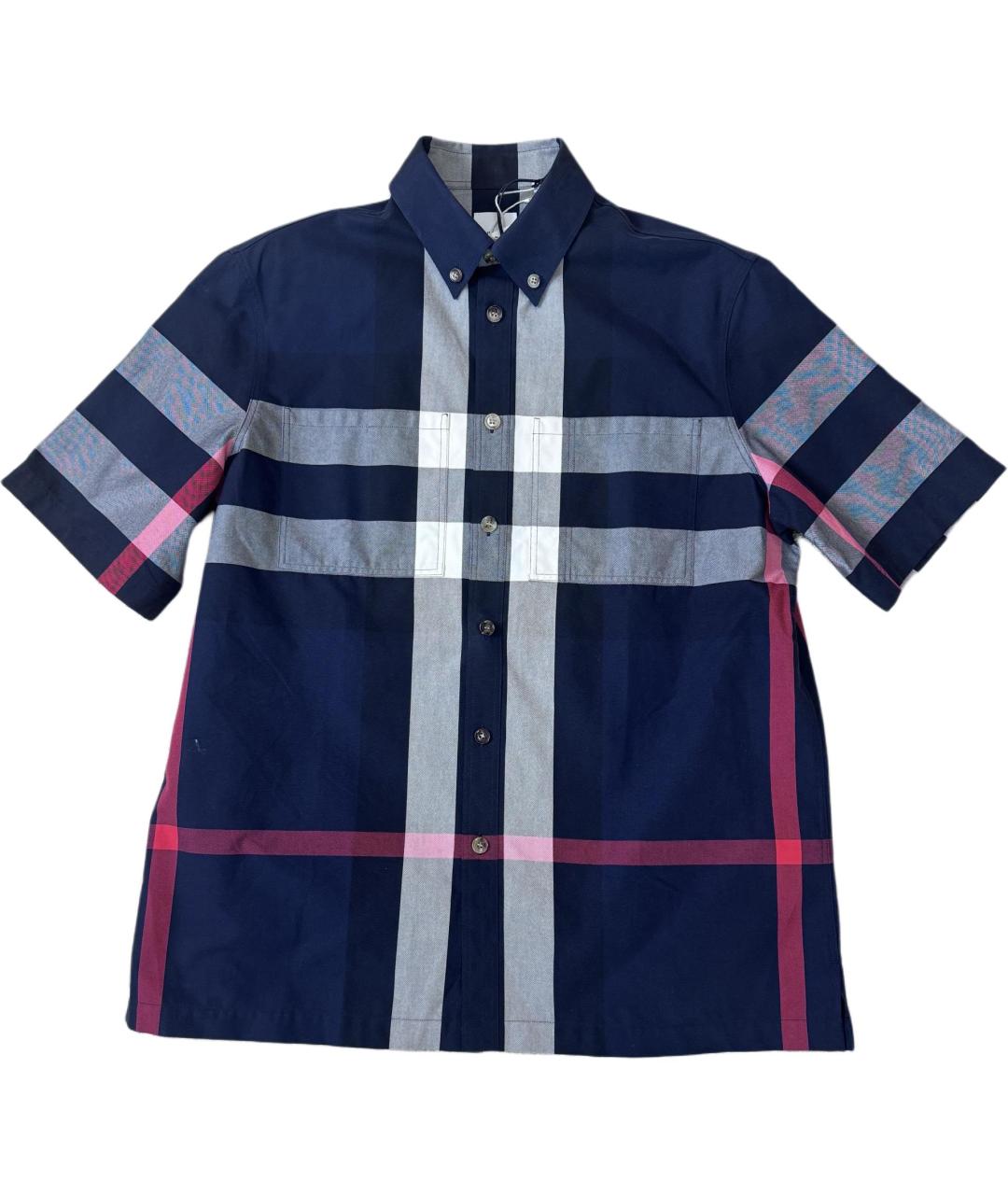 BURBERRY Синяя хлопковая кэжуал рубашка, фото 1