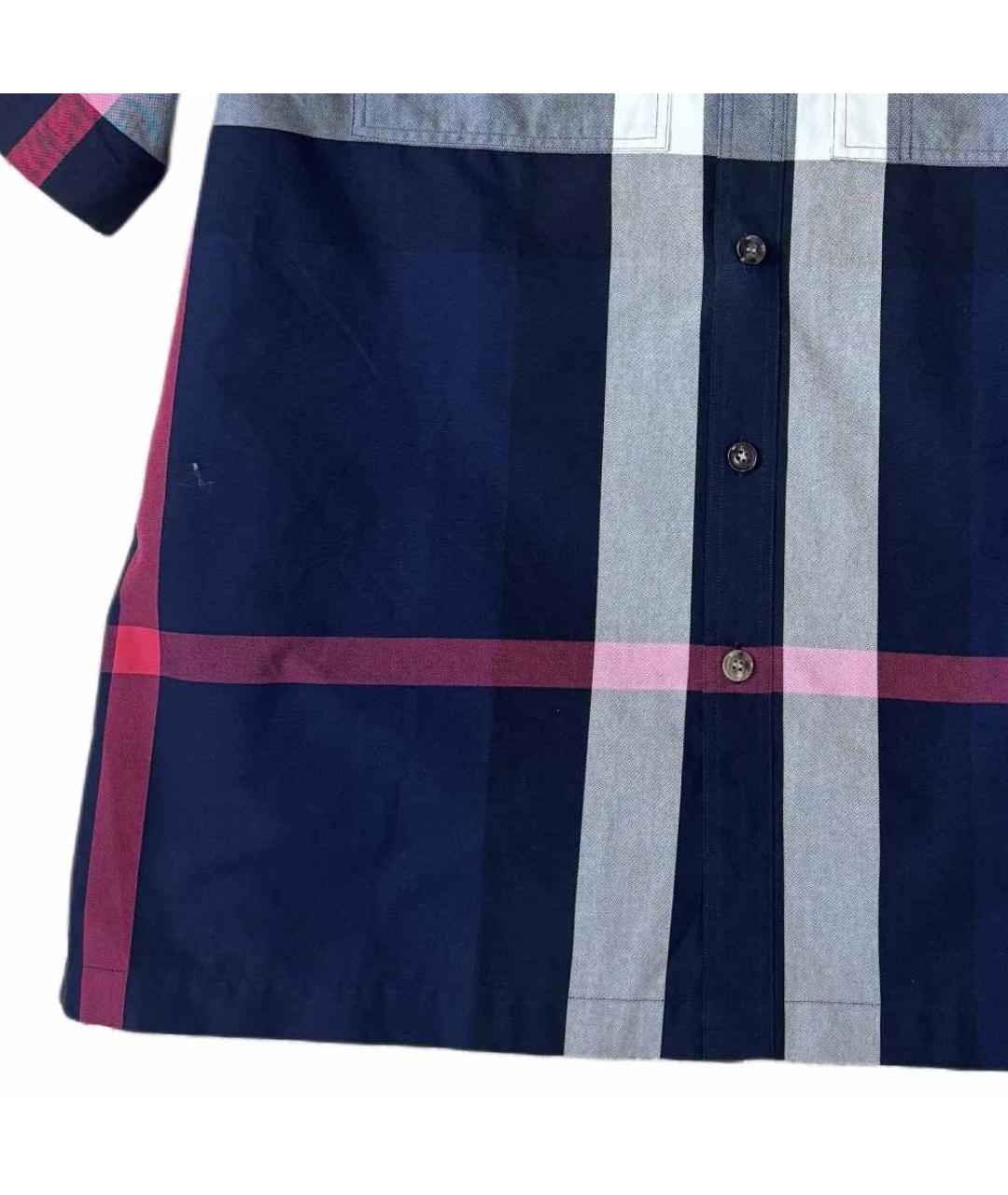BURBERRY Синяя хлопковая кэжуал рубашка, фото 6