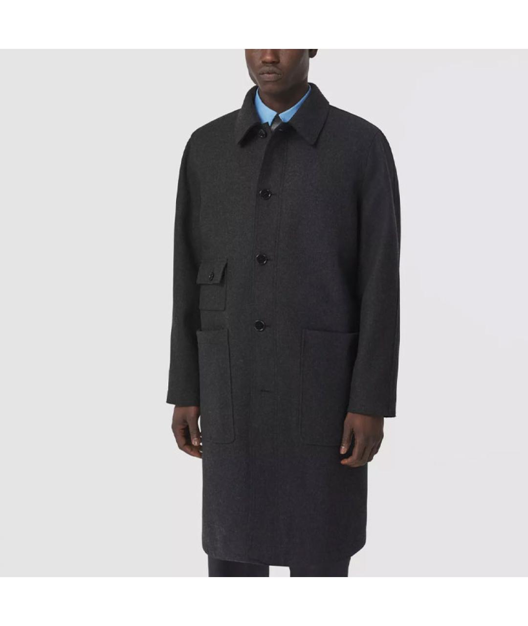 BURBERRY Серое пальто, фото 3