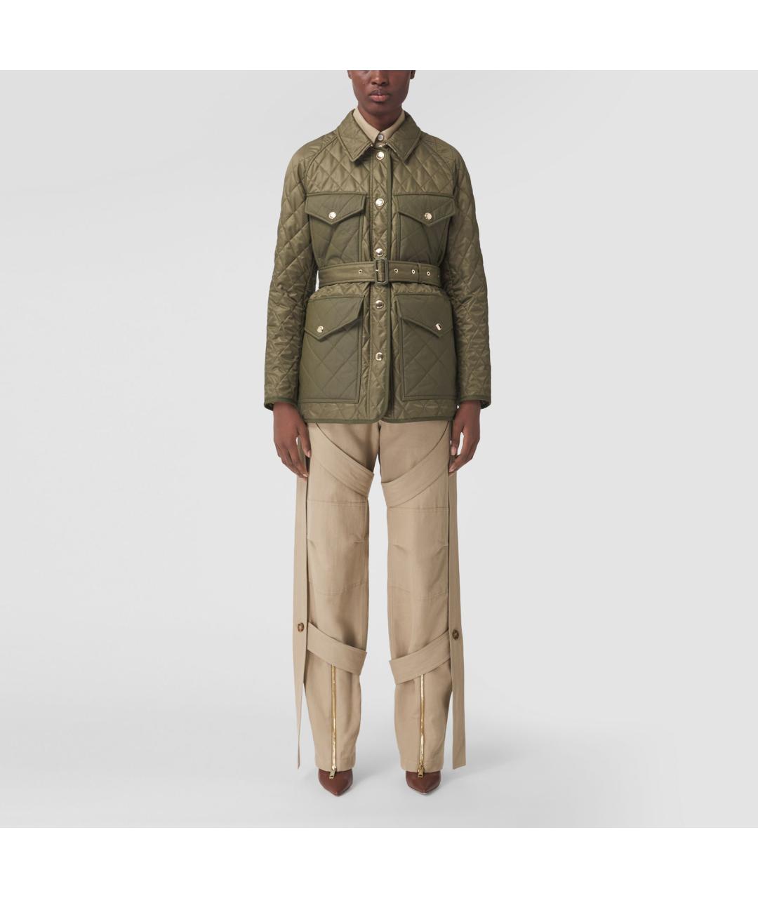 BURBERRY Хаки куртка, фото 4