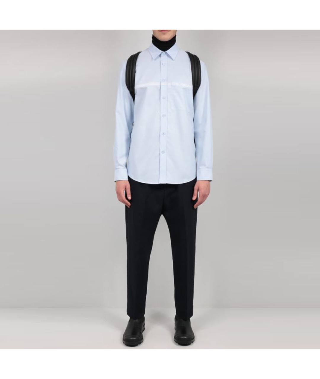 BURBERRY Голубая хлопковая классическая рубашка, фото 3