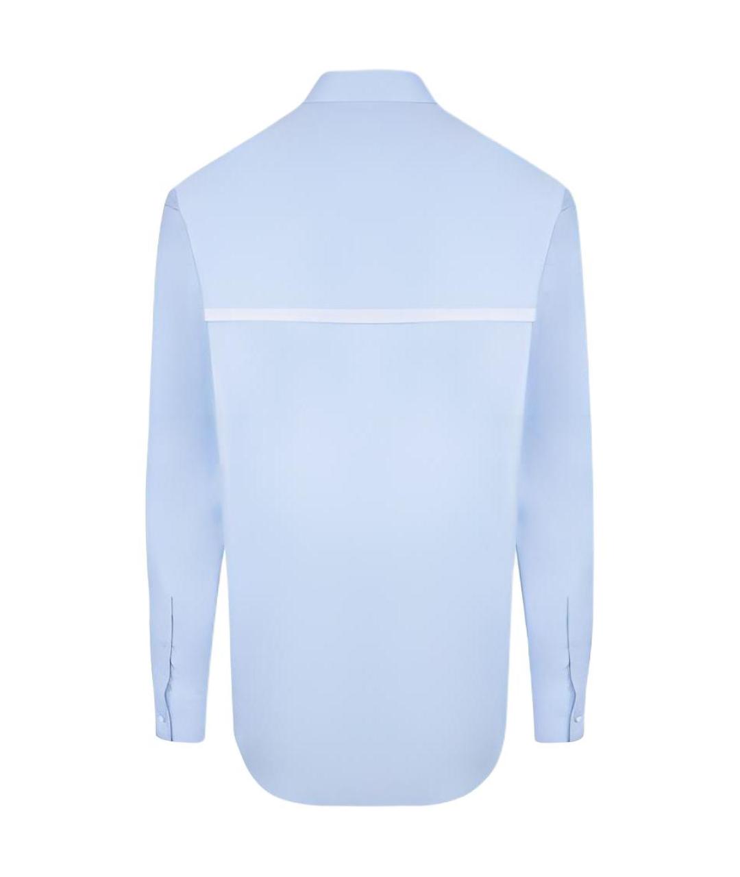 BURBERRY Голубая хлопковая классическая рубашка, фото 2