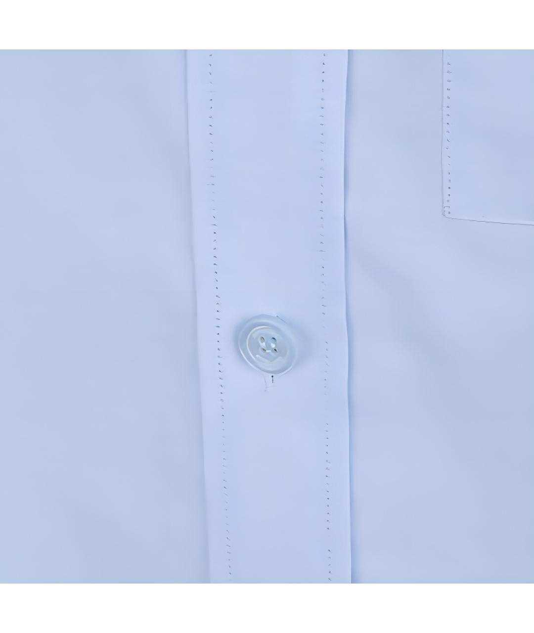 BURBERRY Голубая хлопковая классическая рубашка, фото 4