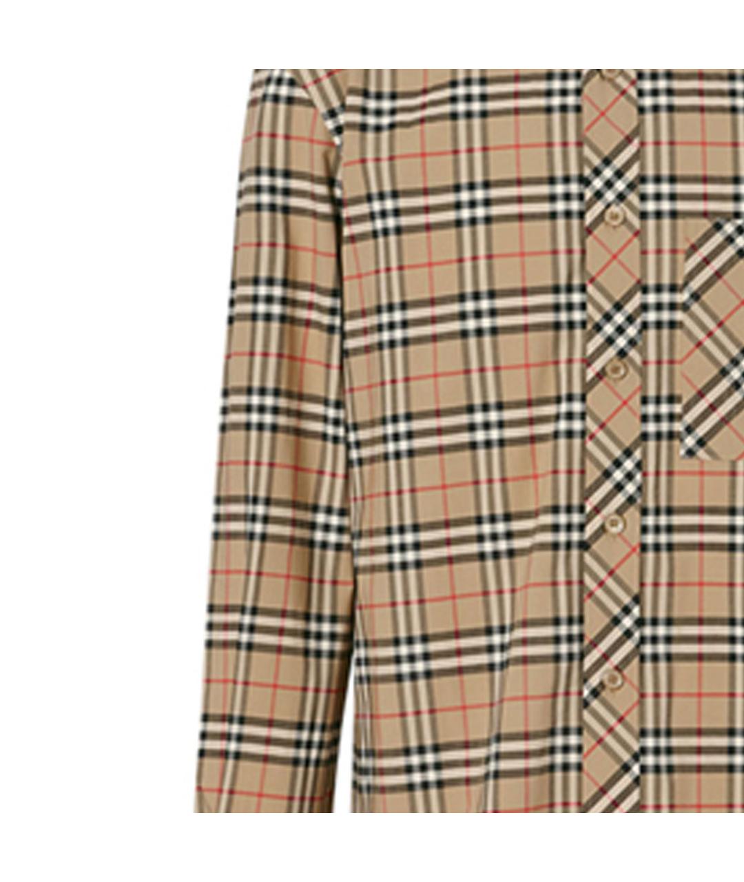BURBERRY Бежевая хлопковая кэжуал рубашка, фото 6