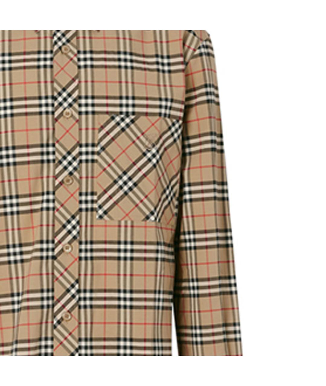 BURBERRY Бежевая хлопковая кэжуал рубашка, фото 7