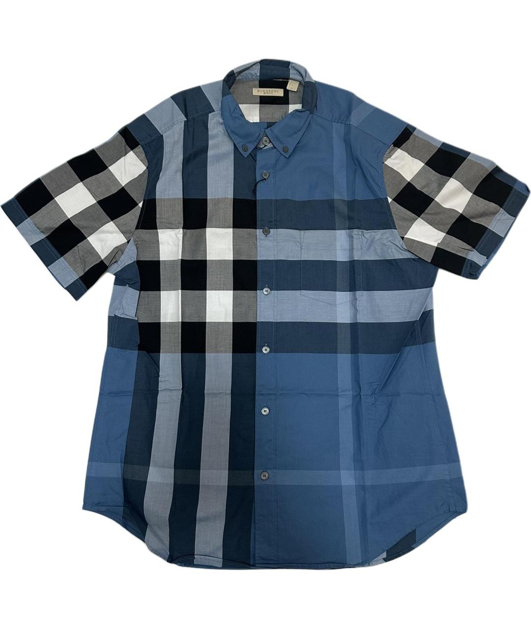 BURBERRY Синяя хлопковая кэжуал рубашка, фото 1