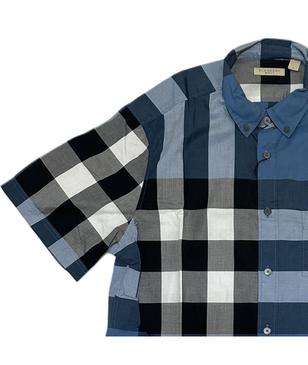 BURBERRY Синяя хлопковая кэжуал рубашка, фото 2