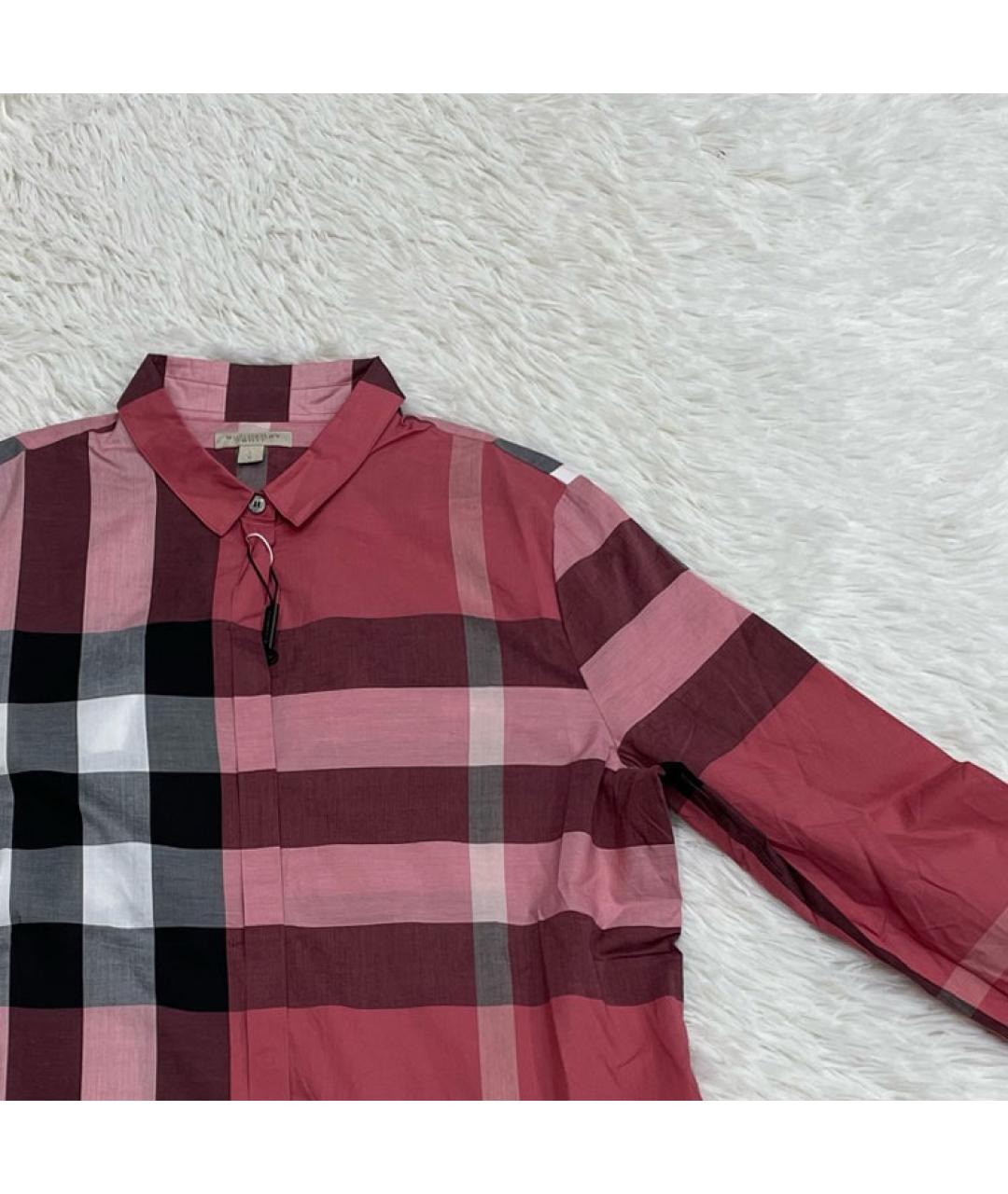 BURBERRY Красная хлопковая кэжуал рубашка, фото 3