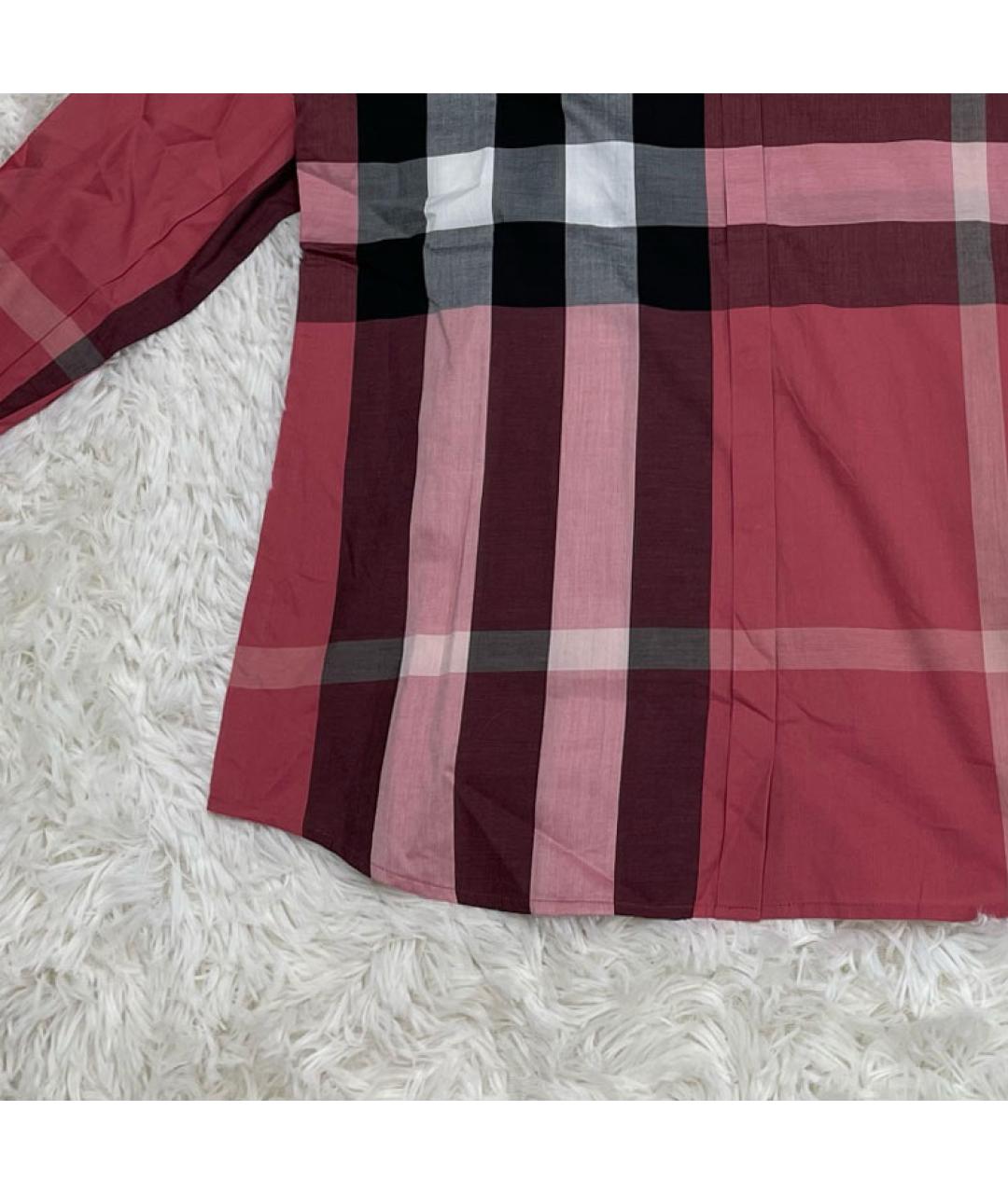 BURBERRY Красная хлопковая кэжуал рубашка, фото 2