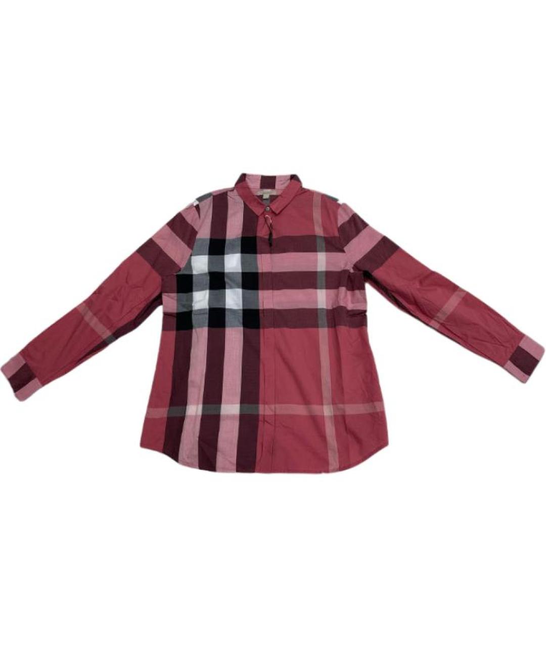BURBERRY Красная хлопковая кэжуал рубашка, фото 1
