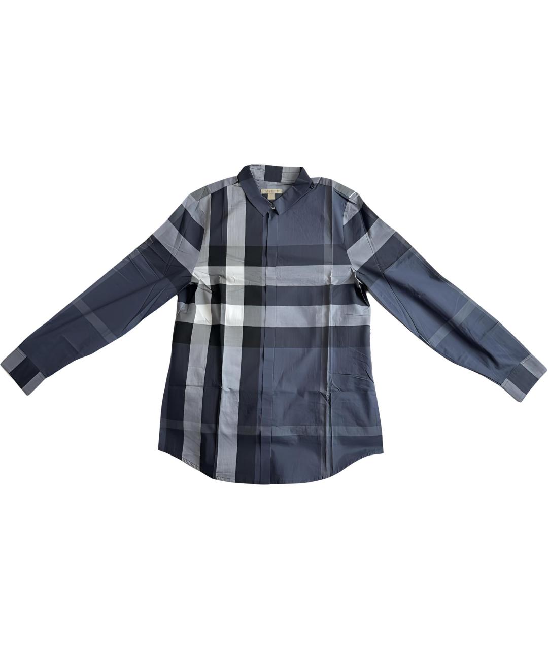 BURBERRY Синяя хлопковая кэжуал рубашка, фото 1