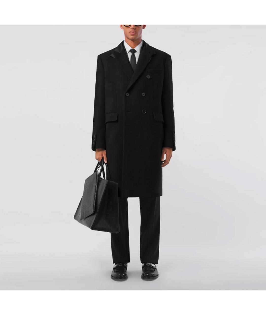 BURBERRY Черное пальто, фото 2