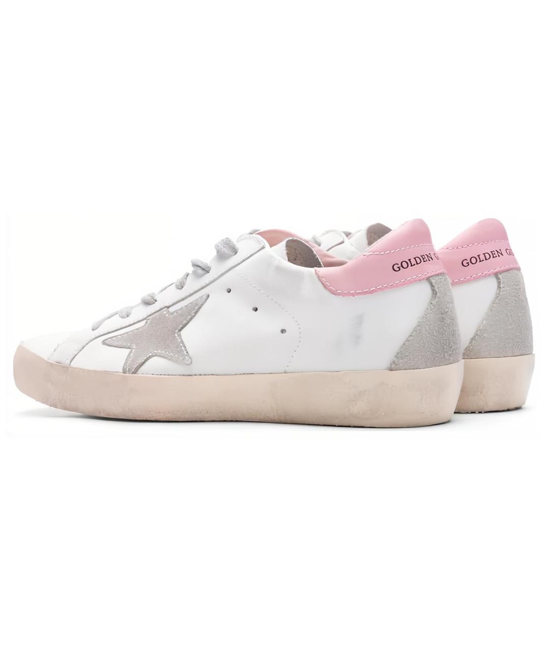 GOLDEN GOOSE DELUXE BRAND Розовые кожаные кеды, фото 3